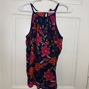 Papermoon Floral Camisole - Navy and Pink